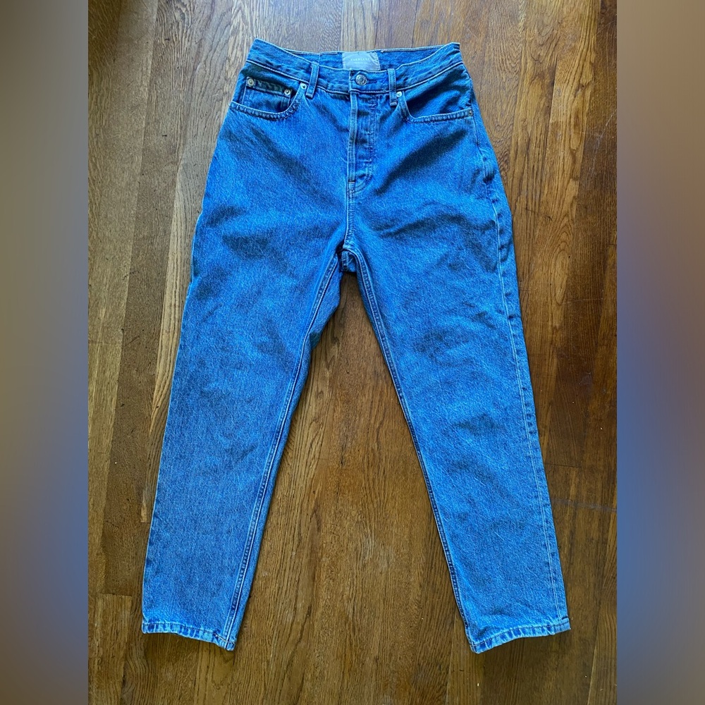 Everlane The Cheeky Jean Size 26 Crop Medium Wash Denim Organic Cotton Jeans